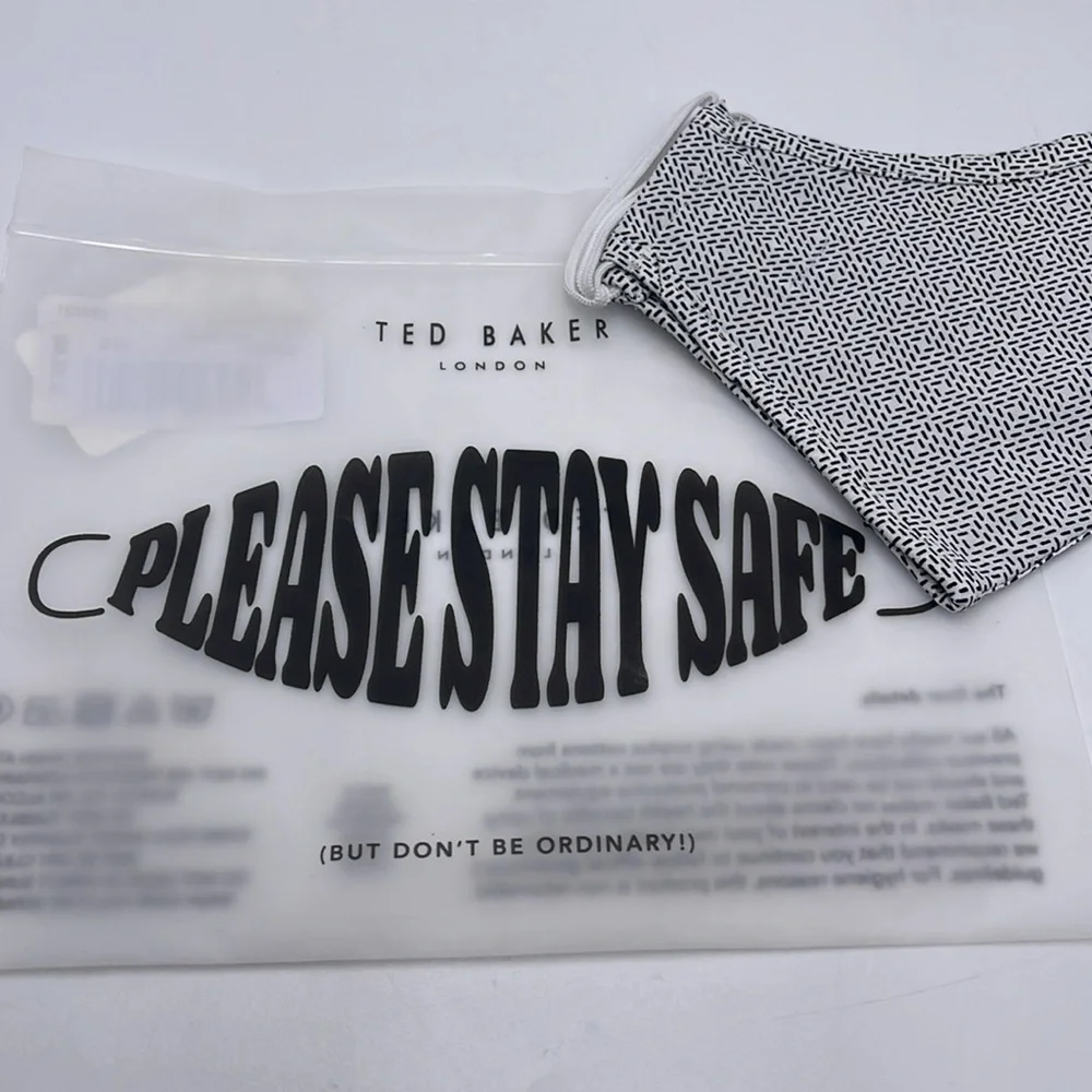 TED BAKER LONDON Reversible Reusable FACE MASK NWT OS